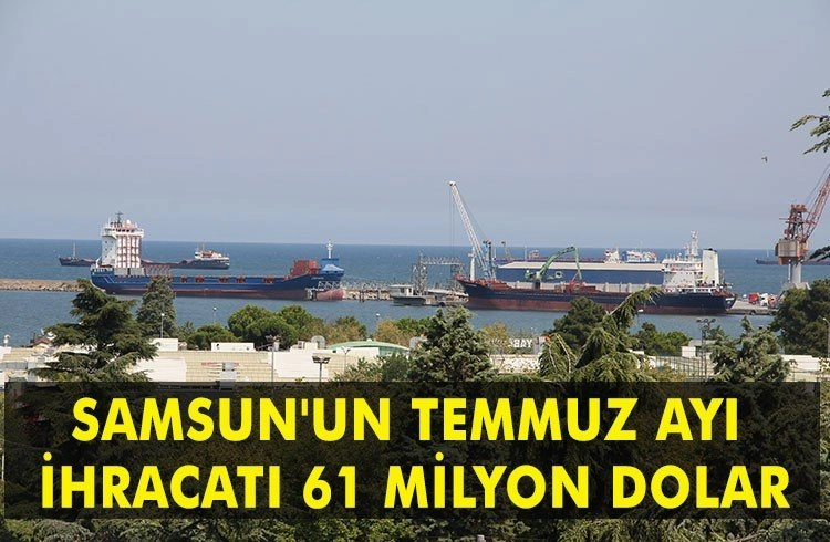 Samsun'un Temmuz ayı ihracatı 61 milyon dolar Görseli
