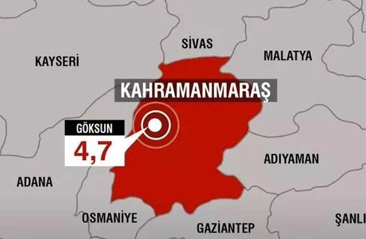 Kahramanmaraş'ta deprem! Görseli