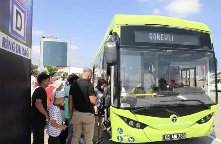 Elektrikli otobüsler ilk gün 9 bin 500 yolcu taşıdı Görseli