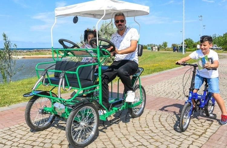 Samsun'da, ekonomik ve çevre dostu elektrikli scooter ile bisiklet dönemi Görseli