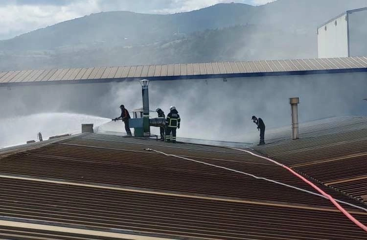 Otomotiv fabrikasında yangın : 19 işçi hastanelik oldu Görseli