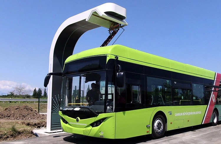 Elektrikli Otobüsler Samsun Caddelerinde Görseli
