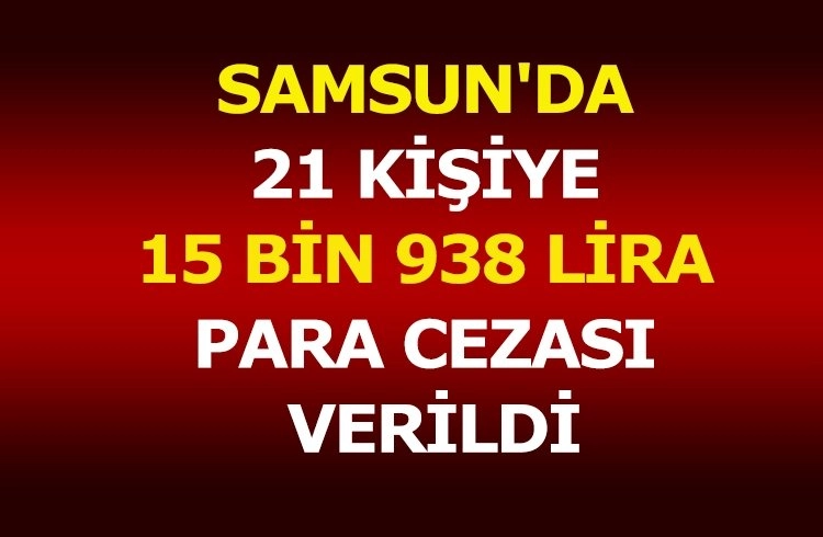 Samsun'da 21 kişiye 15 bin 938 lira para cezası verildi Görseli