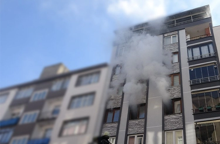 Samsun'da ev yangını Görseli