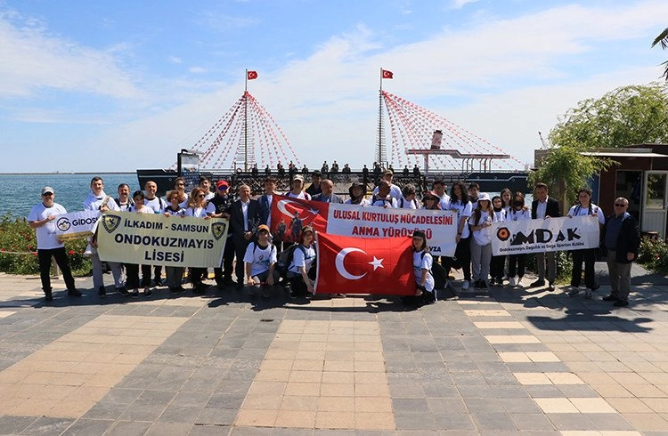 Atatürk'ün Samsun'dan Havza'ya geçtiği yolda gençler Türk bayrağı ile yürüyecek Görseli