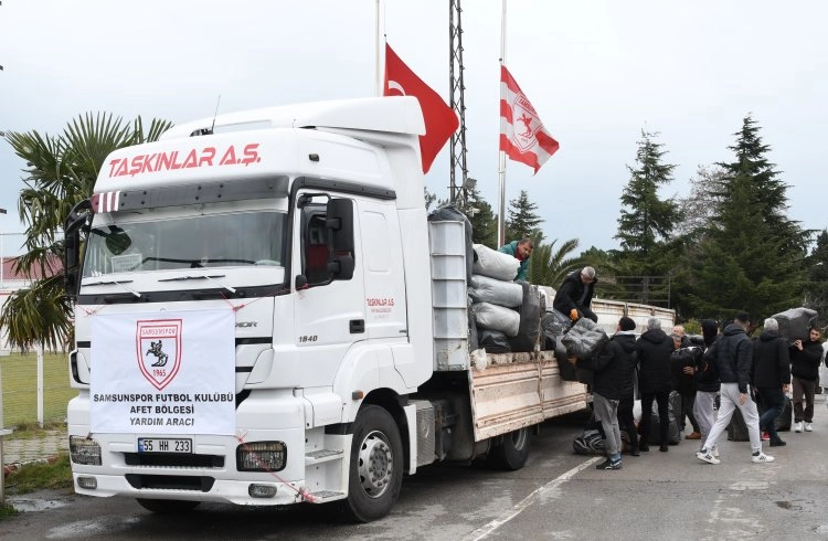 Samsunspor'dan deprem bölgesine yardım Görseli