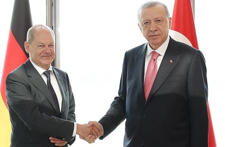 Cumhurbaşkanı Erdoğan, Almanya Başbakanı ile görüştü Görseli